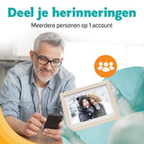 Digitale fotolijst Beige met Wifi en Frameo app - 25.4cm