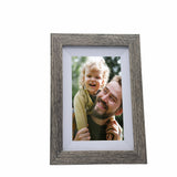 Digitale Fotolijst donker bruin/Wit Met Wifi & Frameo App - 17,8cm