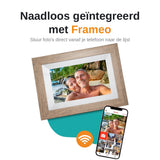 Digitale Fotolijst Licht bruin/Wit Met Wifi & Frameo App - 17.8cm