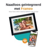 Digitale Fotolijst Zwart Hout Met Wifi & Frameo App - 25.4cm