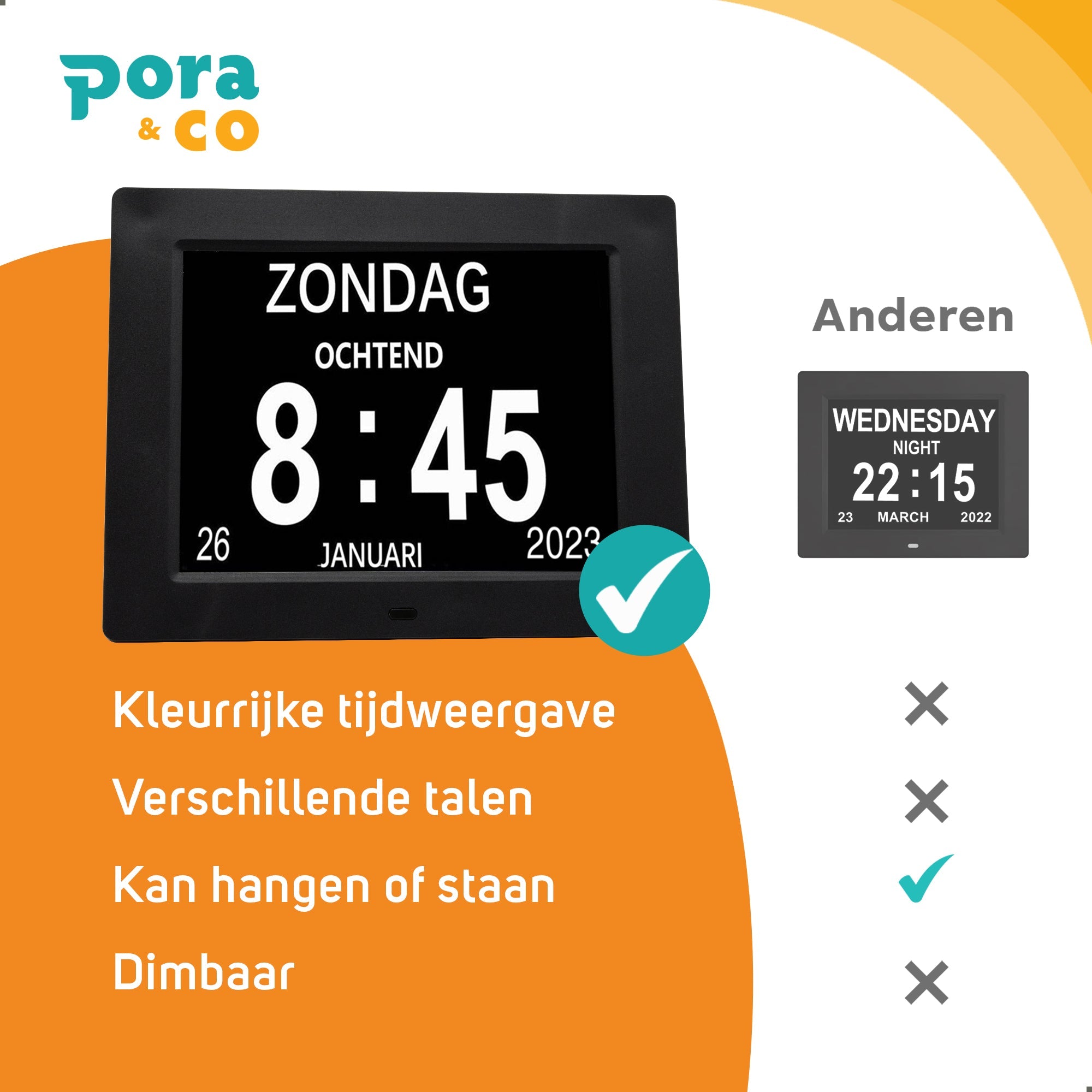 Dementieklok 18cm - Elektronica