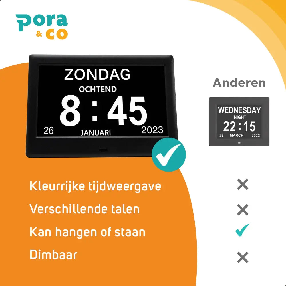 Dementieklok 20,3cm - Elektronica