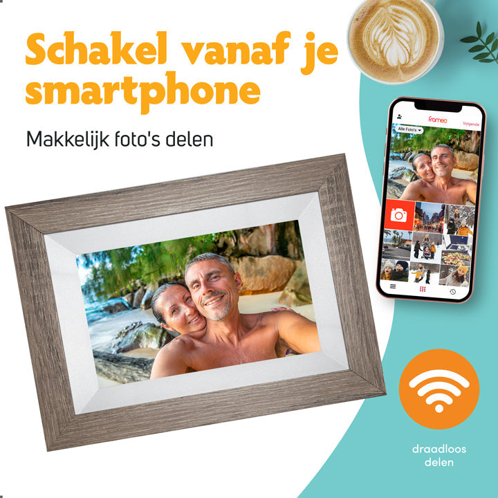 Vanaf je smartphone foto's delen op de digitale fotolijst van Pora & Co