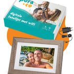 Doos met inhoud van Pora & Co digitale fotolijst