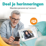 Digitale Fotolijst Wit Met Wifi & Frameo App - 25.4cm