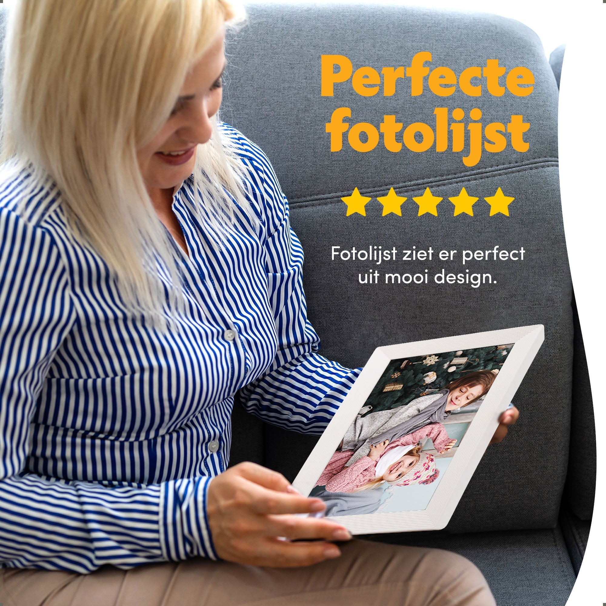 Digitale Fotolijst Wit Met Wifi & Frameo App - 25.4cm