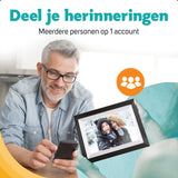 Meerdere personen hebben toegang tot de digitale fotolijst van Pora & Co