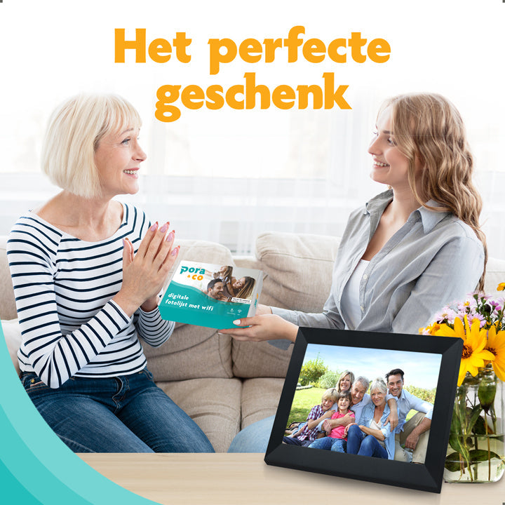 De digitale fotolijst van Pora & Co is het perfecte geschenk