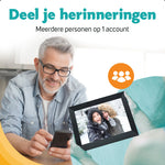 Meerdere personen hebben toegang tot de digitale fotolijst van Pora & Co