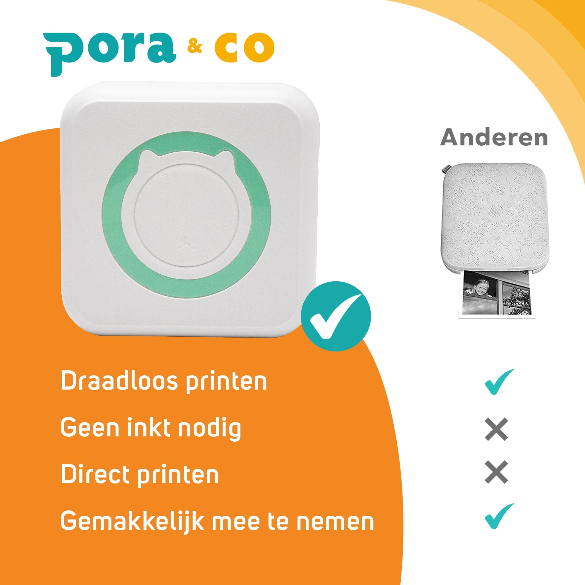 Mini Printer voor Mobiel - Fotoprinter voor Smartphone - Groen