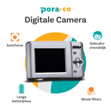 Pora&Co - Digitale Camera - Fototoestel - Digitale Fotocamera - Compact Camera - Vlog Camera - Voor Kinderen