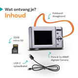 Pora&Co - Digitale Camera - Fototoestel - Digitale Fotocamera - Compact Camera - Vlog Camera - Voor Kinderen