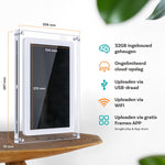 Pora&Co Digitale fotolijst 25.4cm - Acryl - HD + - IPS display - USB-C - Touchscreen - Elektronica