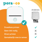 Pora&Co - Mini Fotoprinter Voor Smartphone - Licht groen