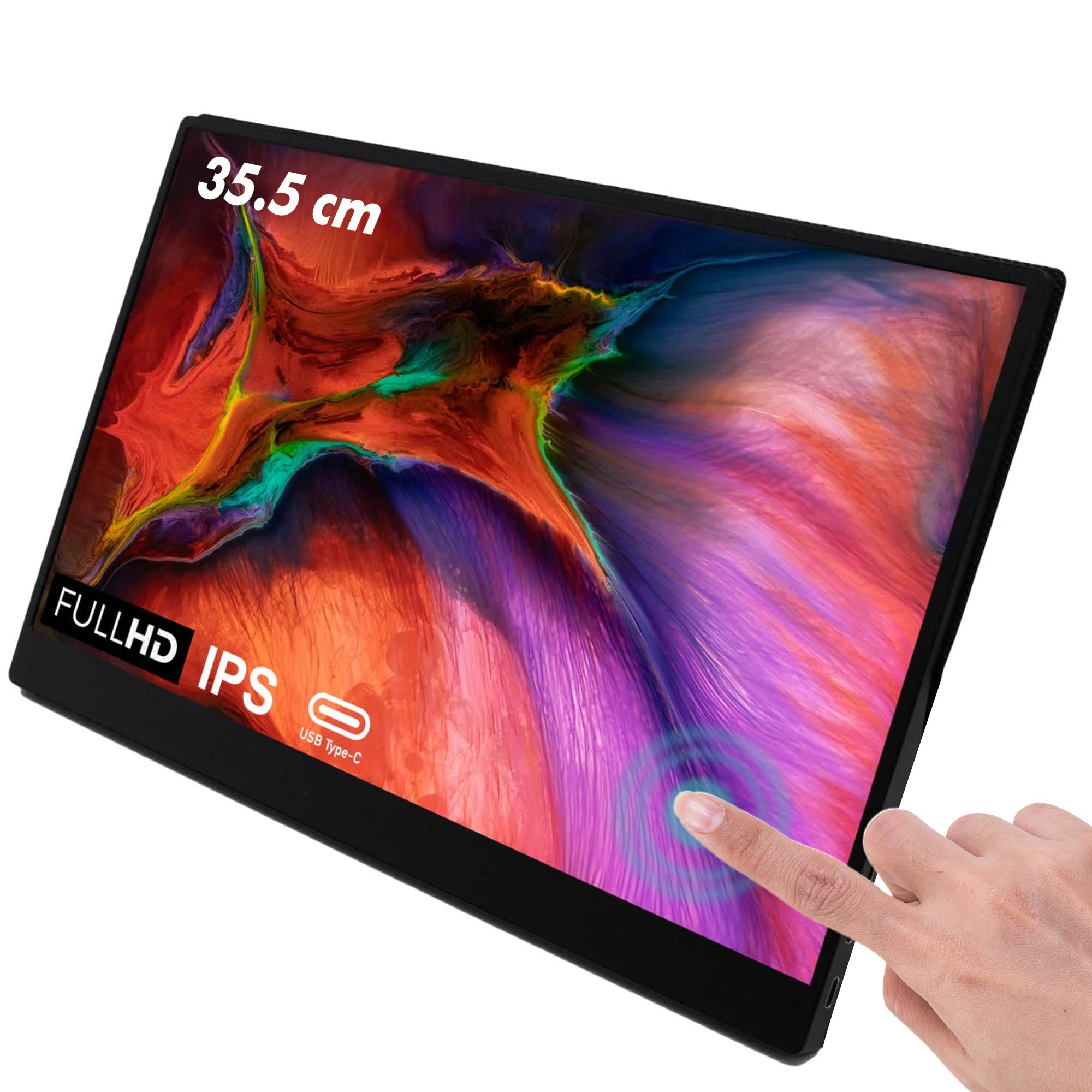 Portable monitor voor zakelijk gebruik met touchscreen van Pora & Co, 35,6 cm