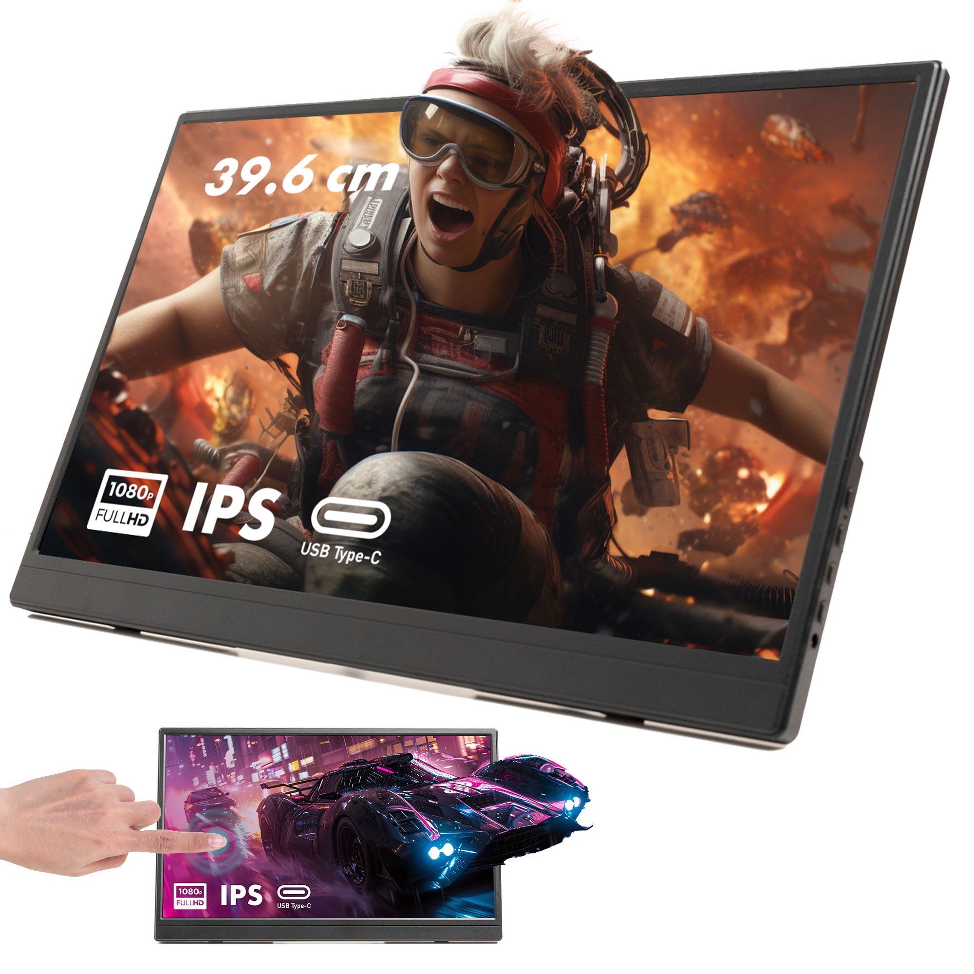 Portable Game monitor met Touchscreen van Pora & Co, 39,6 cm