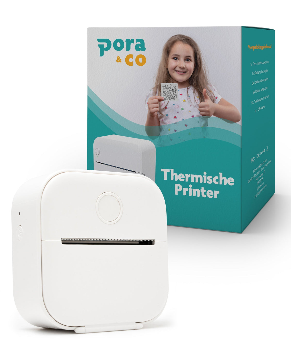 Mini fotoprinter voor smartphone van Pora & Co, geschikt voor to-do lijsten en stickers