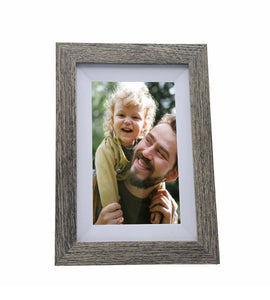 Digitale Fotolijst donker bruin/Wit Met Wifi & Frameo App - 17,8cm