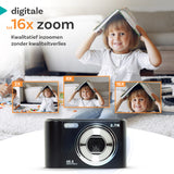 Pora&Co - Digitale Camera - Fototoestel - Fotocamera - Compact Camera - Vlog Camera - Voor Kinderen - Inclusief 32GB