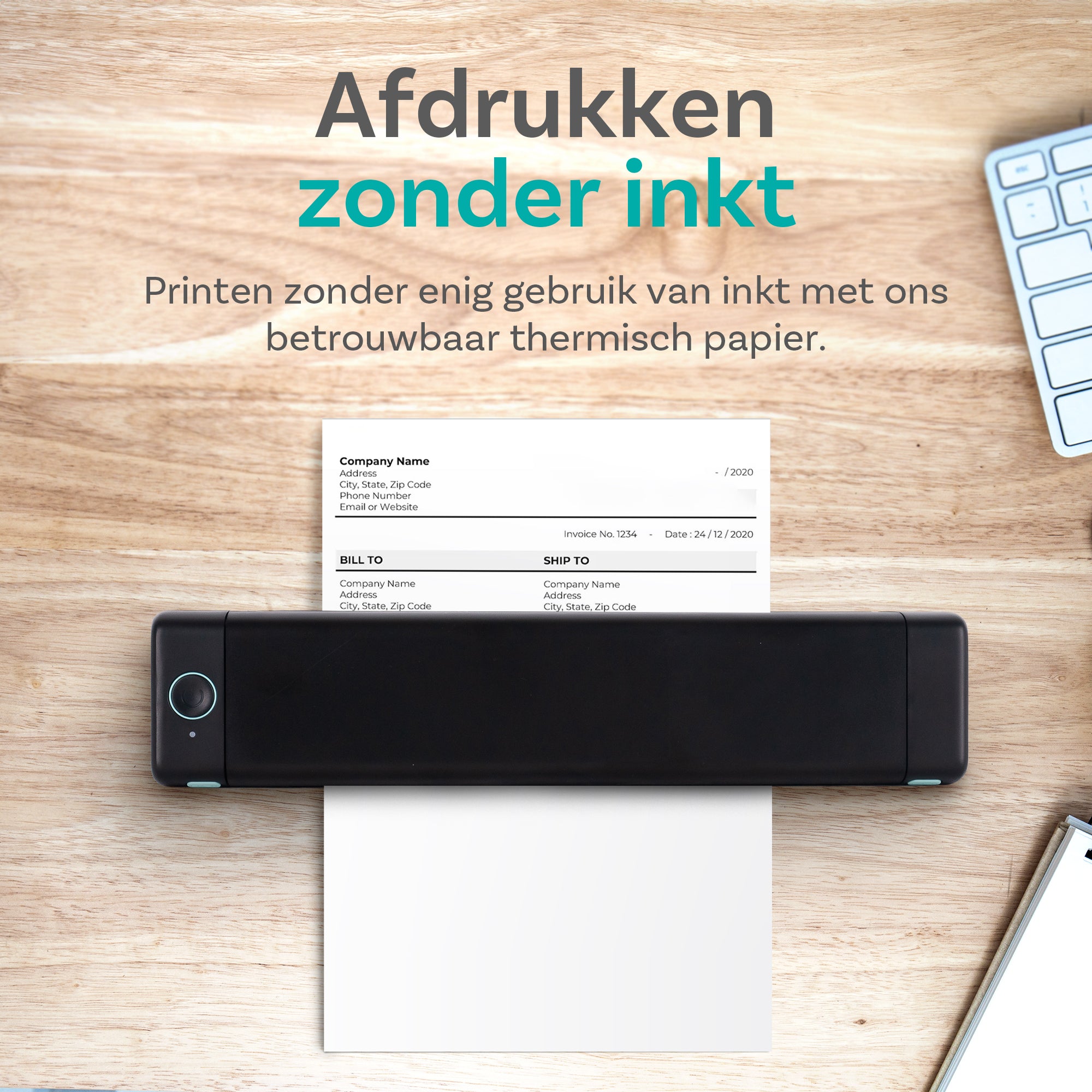 Thermische printer A4 Zwart/Groen