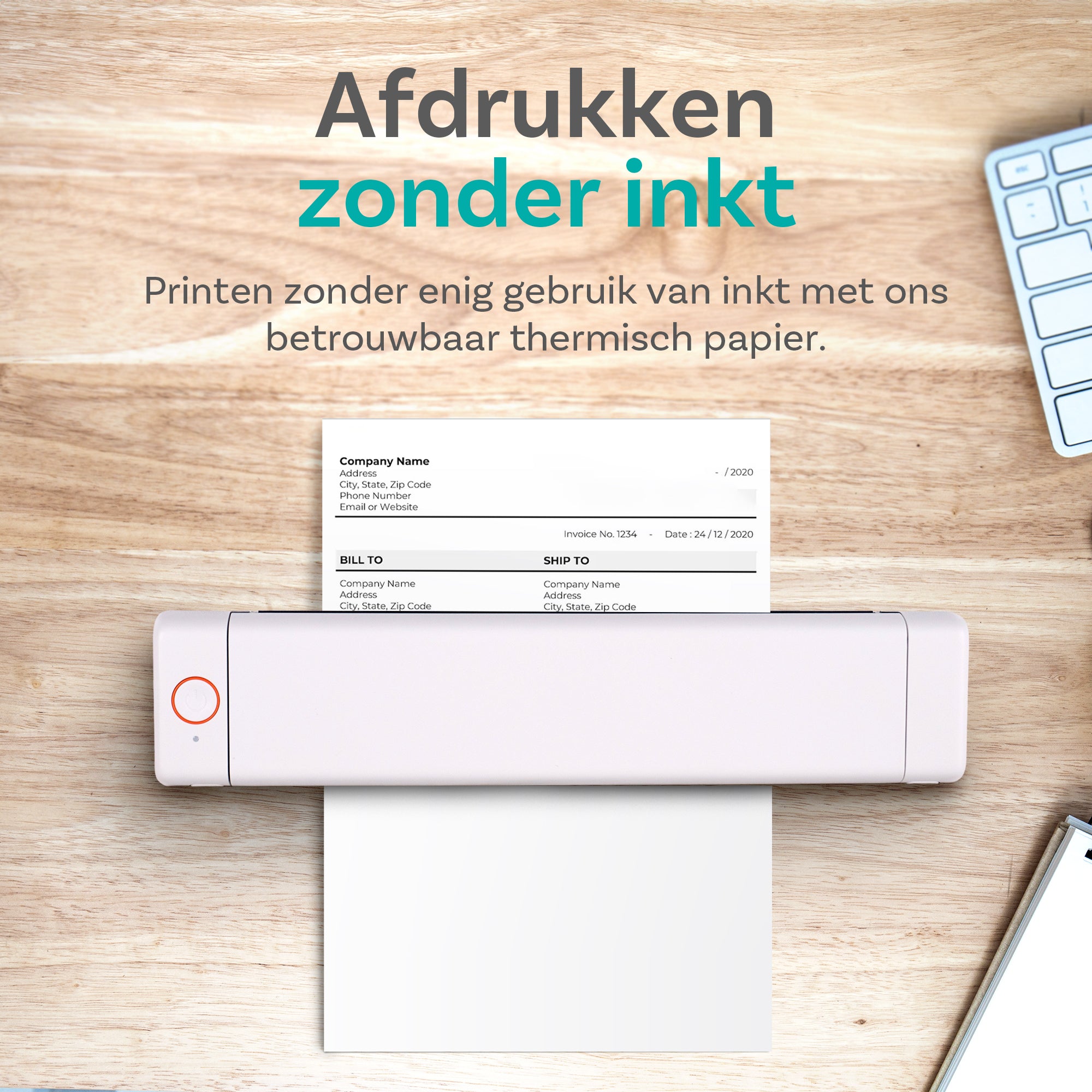 Thermische Printer A4 Wit/Oranje