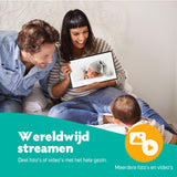 Digitale Fotolijst Zwart hout met Wifi and Frameo app 39cm