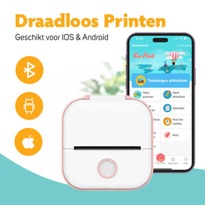 Pora&Co - Mini Fotoprinter Voor Smartphone - Roze