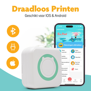 Mini Printer voor Mobiel - Fotoprinter voor Smartphone - Groen