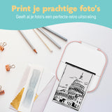 Pora&Co - Mini Fotoprinter Voor Smartphone - Roze