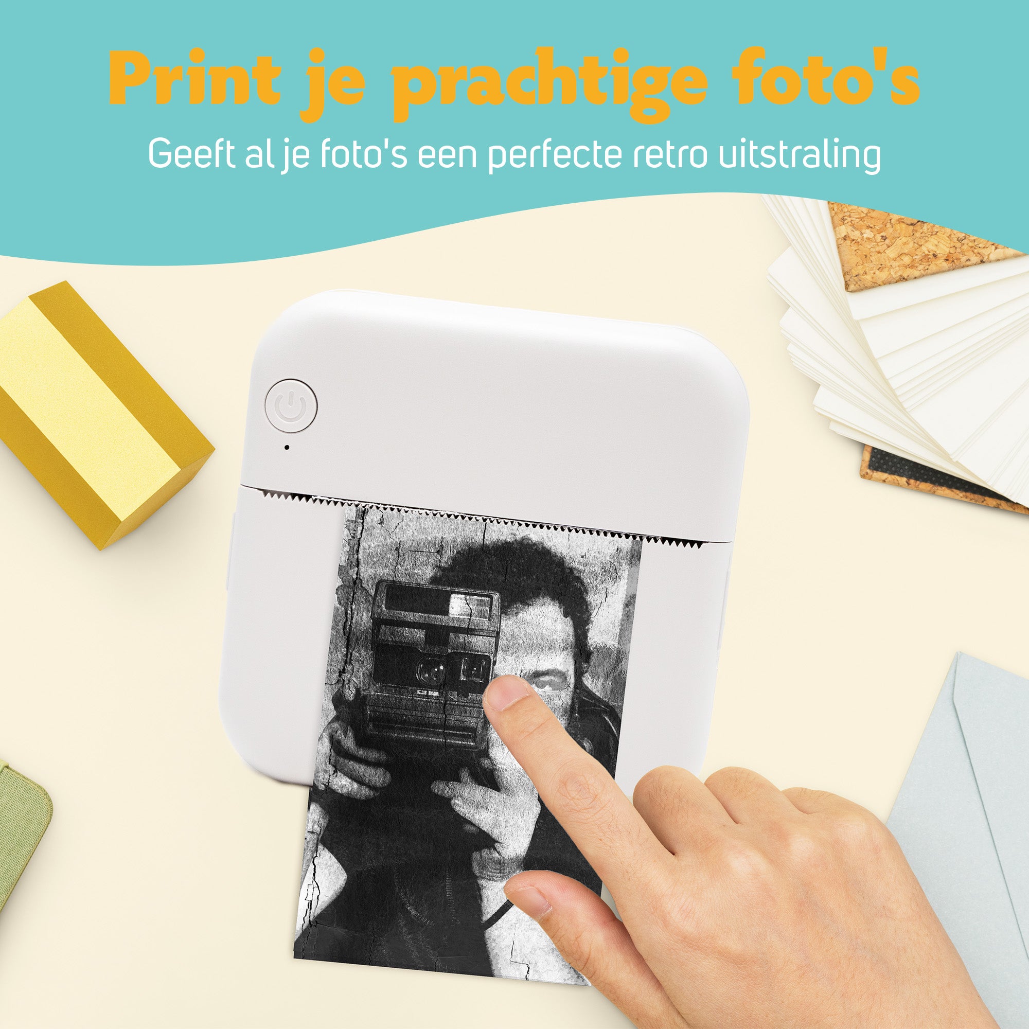 Mini Printer voor Mobiel - Fotoprinter voor Smartphone - Groen