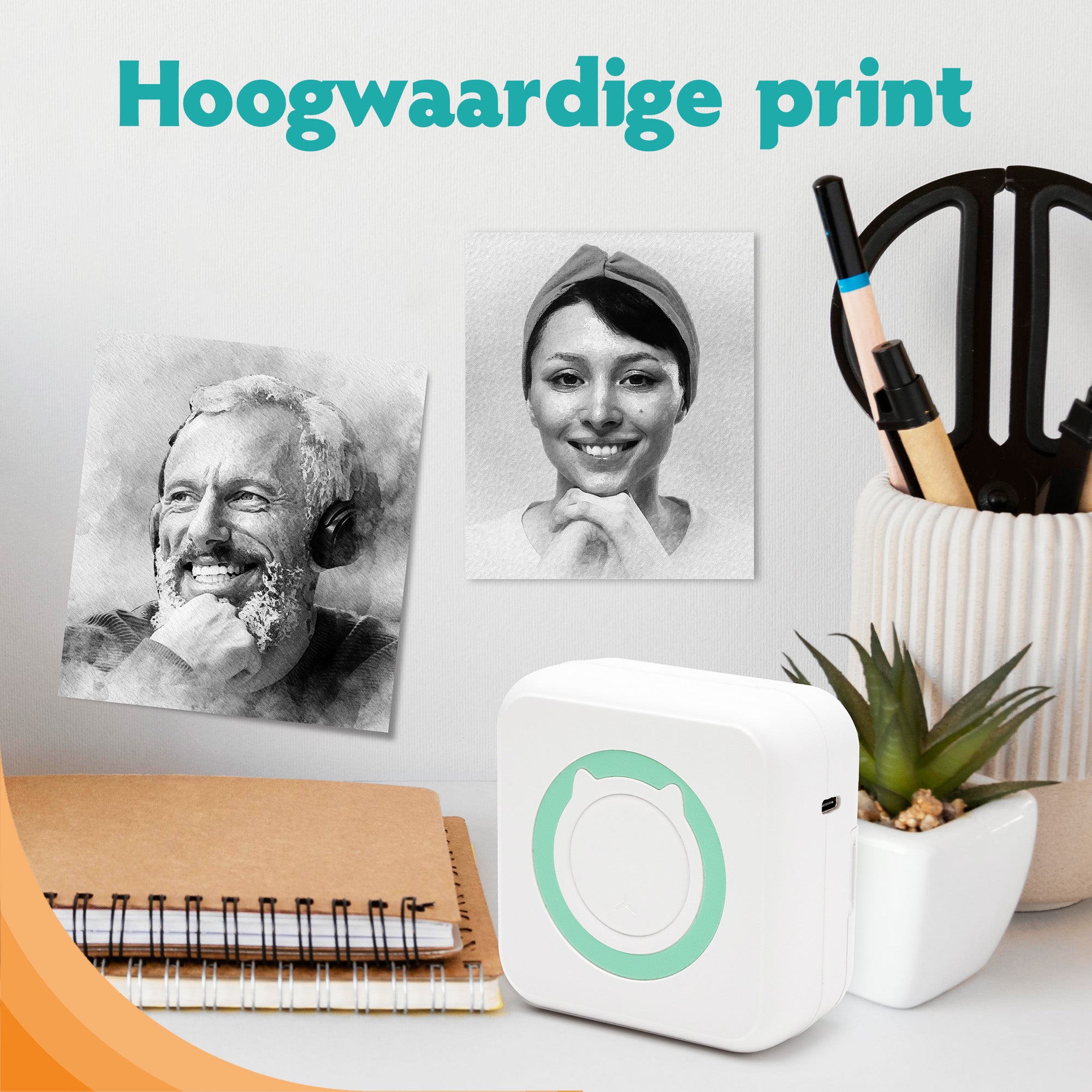 Mini Printer voor Mobiel - Fotoprinter voor Smartphone - Groen
