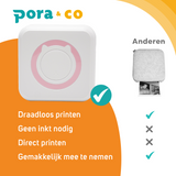 Mini Printer voor Mobiel - Fotoprinter voor Smartphone - Roze