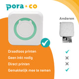 Mini Printer voor Mobiel - Fotoprinter voor Smartphone - Groen