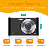 Digitale Camera 4K - Inclusief Geheugenkaart - Zwart
