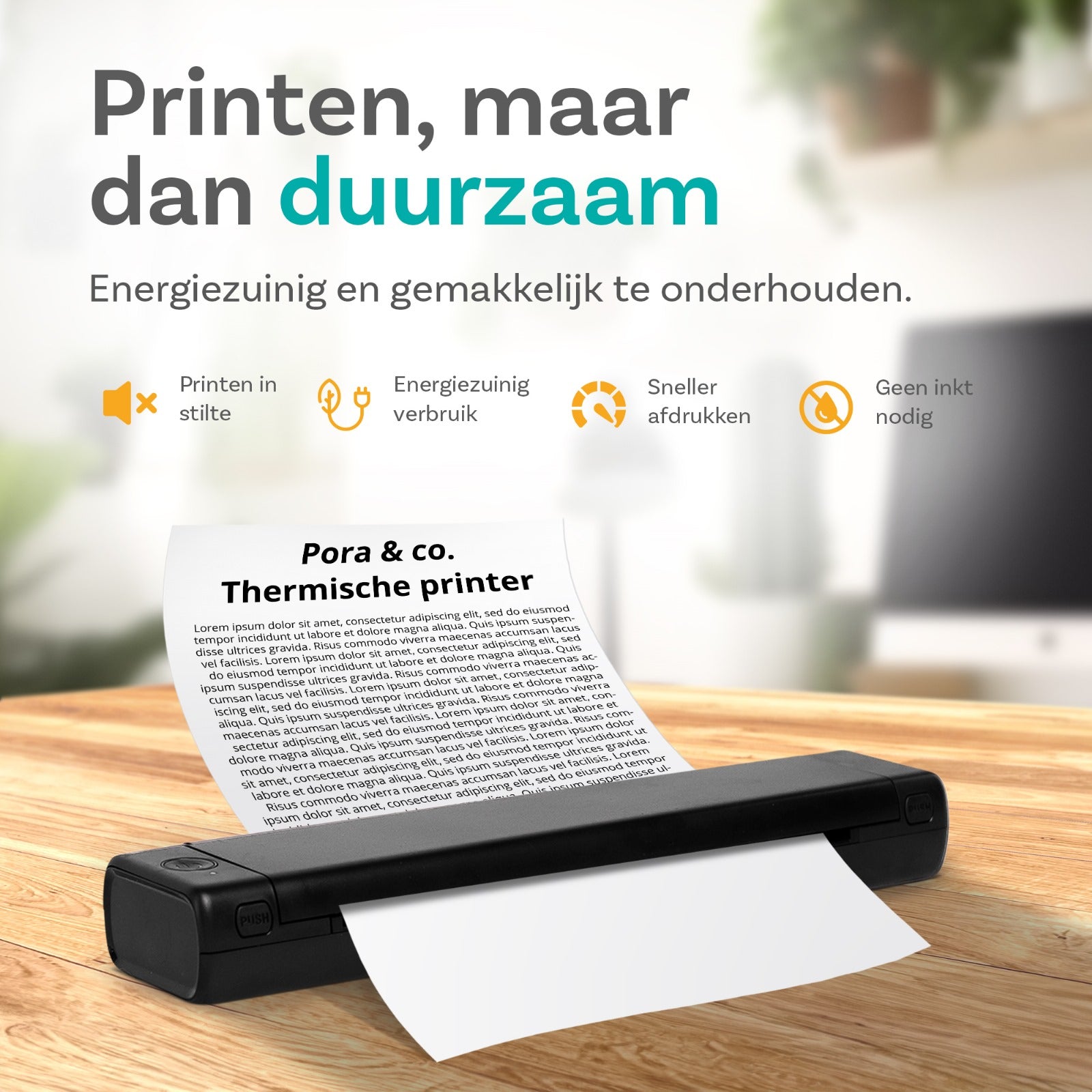 Thermisch printer A4 zwart