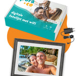 Doos met inhoud van Pora & Co digitale fotolijst