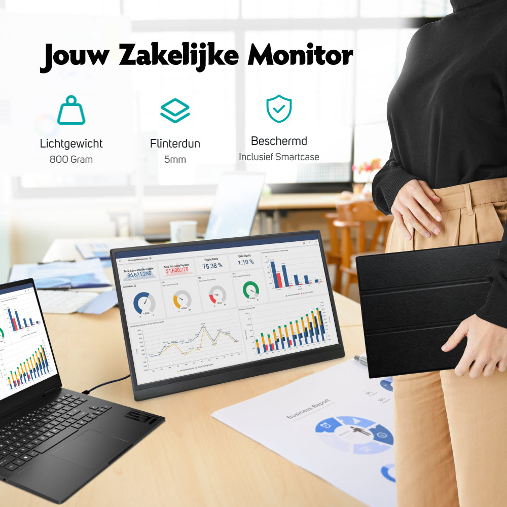 Portable monitor voor zakelijk gebruik met touchscreen 35.6cm - Elektronica